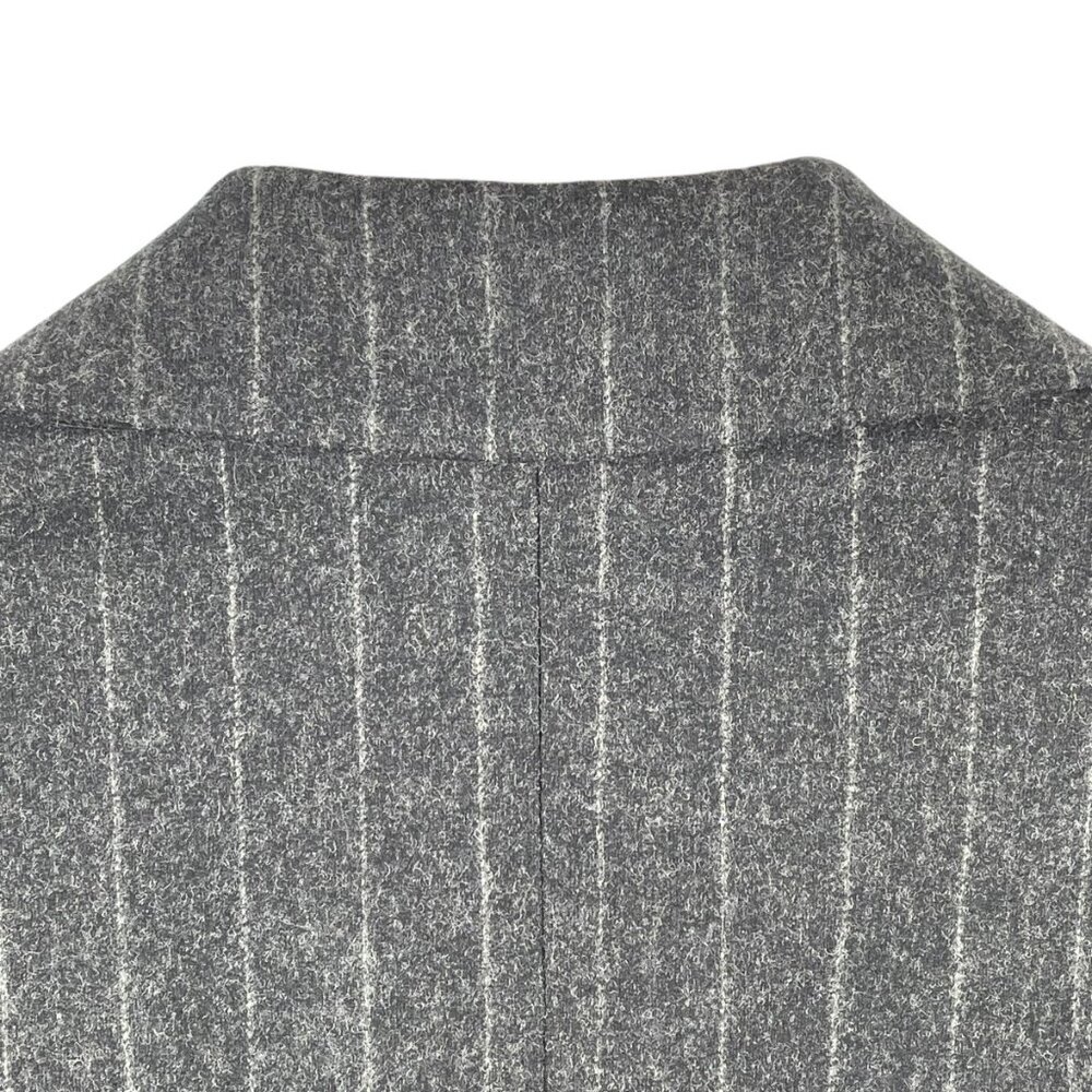 Banana Republic Wool Cashmere Pinstripe Blazer Gray Tailored Jacket Sz 2 - Picture 6 of 14